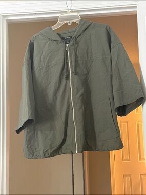 torrid Olive Cargo-Style Hooded Zip Jacket